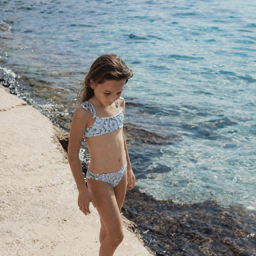 Girls' two-piece swimsuit, purple | POPPY 2P