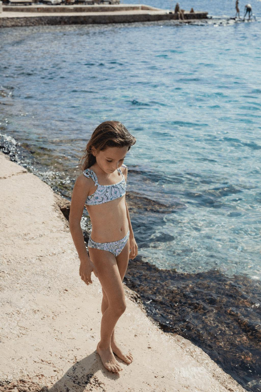 Girls' two-piece swimsuit, purple | POPPY 2P