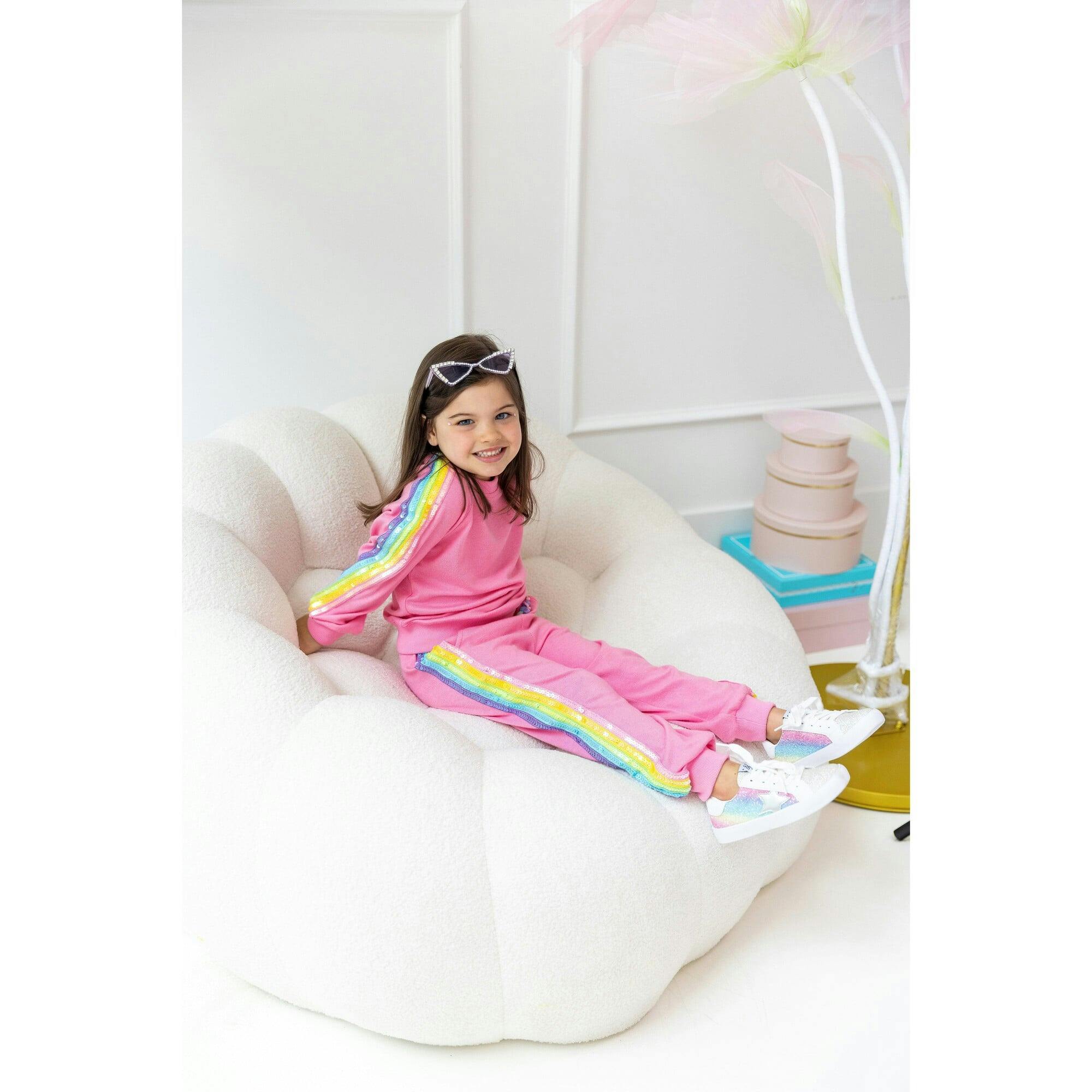 Pink Rainbow Sequin Set
