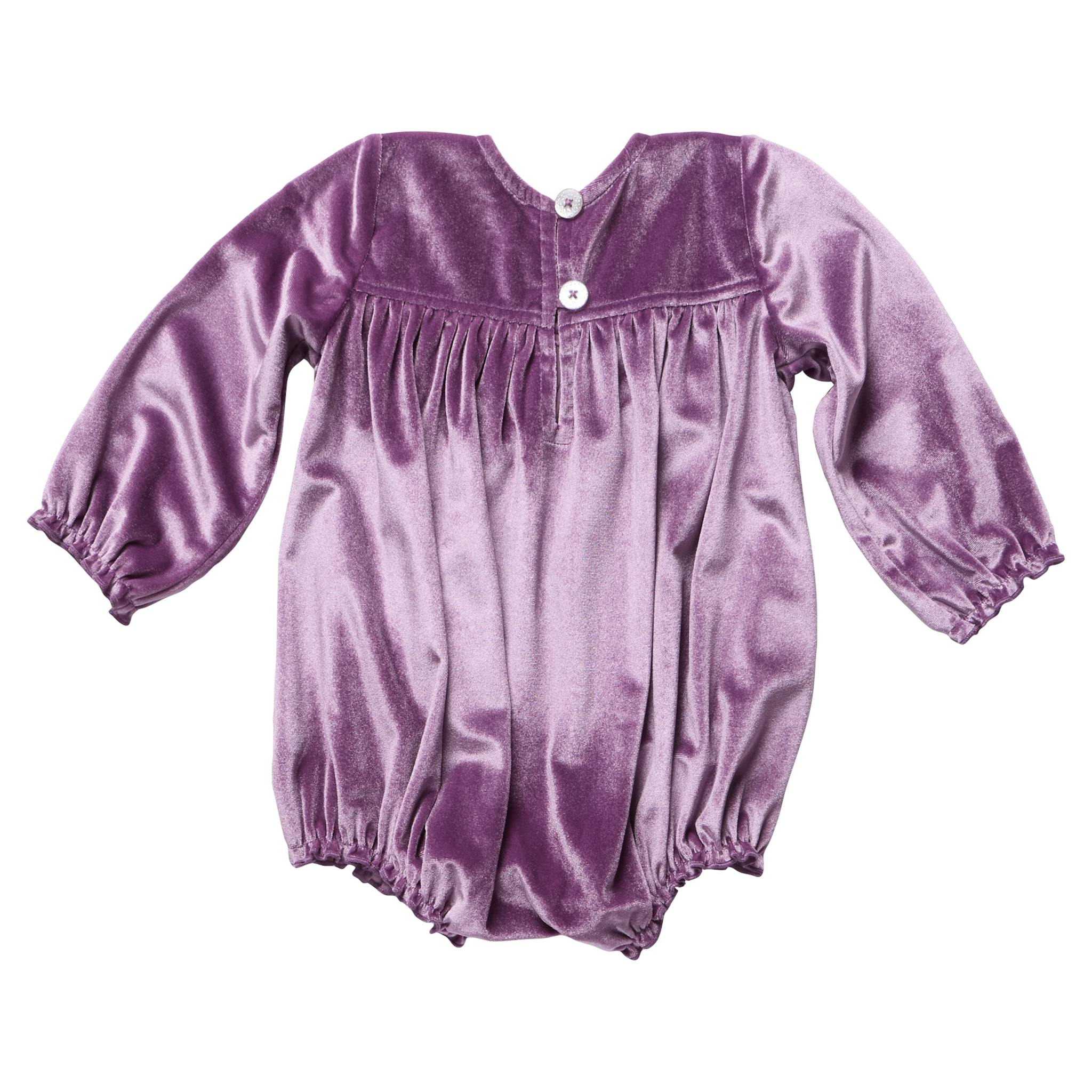 Baby Girls Quinn Bubble - Lavender Velour
