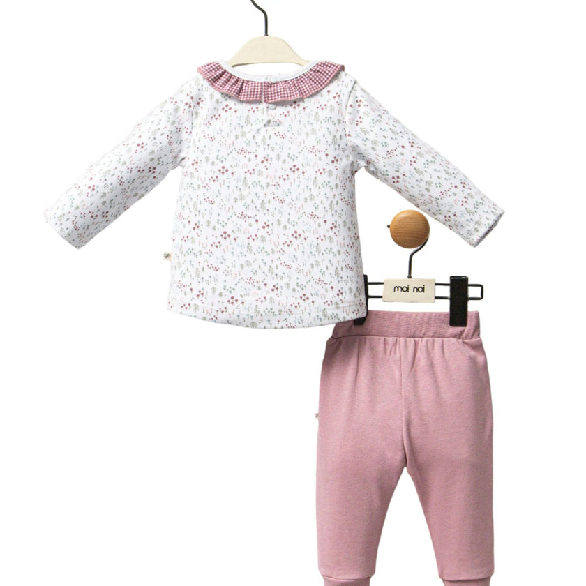 Mauve Flower Garden Outfit Set