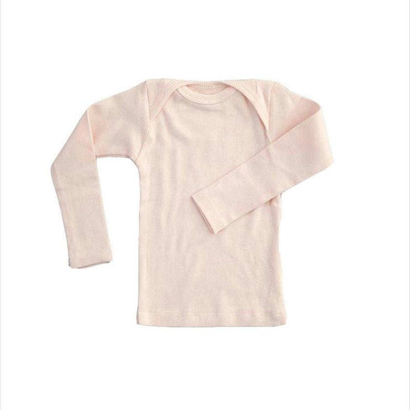 Rib Lap Shoulder Tee Long Sleeve Blossom