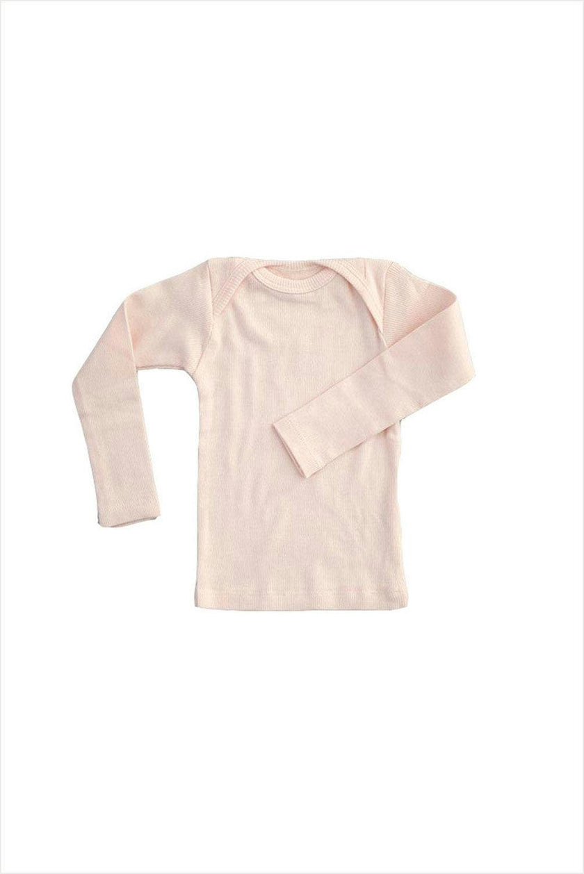Rib Lap Shoulder Tee Long Sleeve Blossom
