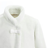 Ivory Plush Asymmetrical Coat