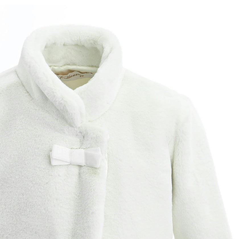 Ivory Plush Asymmetrical Coat