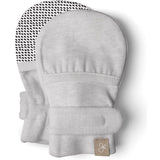 STAY ON 2-PACK MITTS | STORM GRAY + GRIDLOCK — Bamboo Organic Cotton Blend, 0–6M