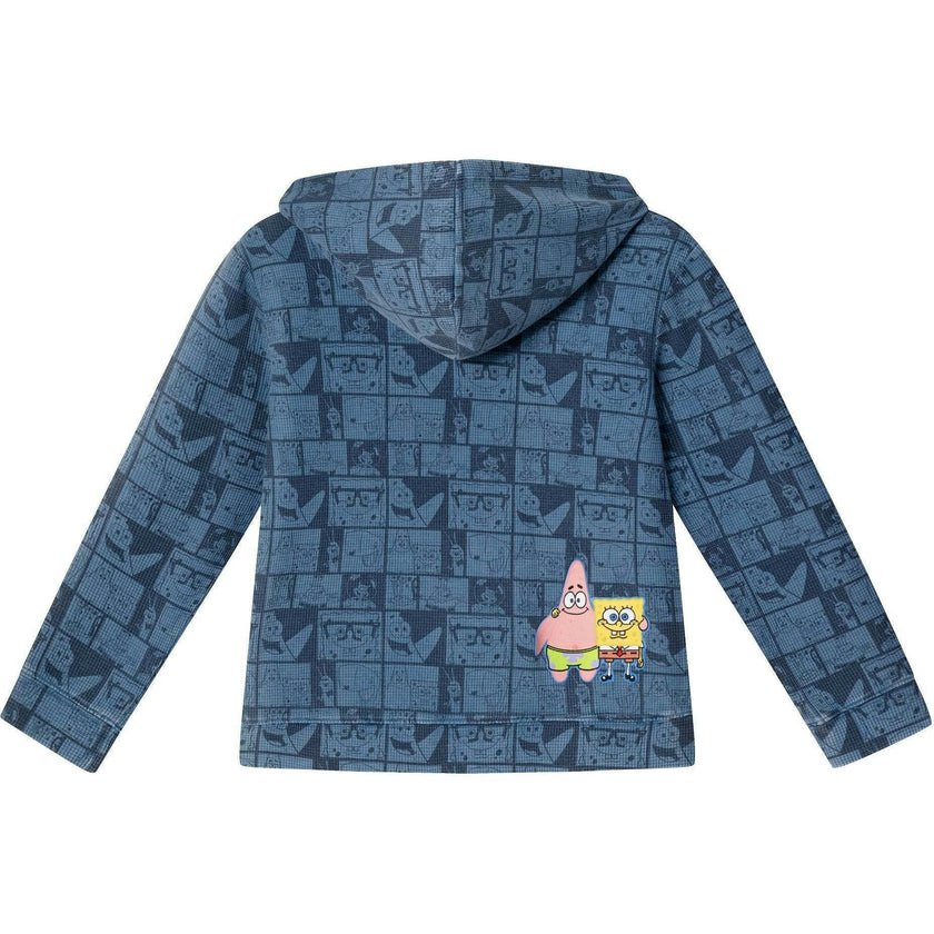 SpongeBob SquarePants™ x Andy & Evan® | Kids  Stone-Washed Waffle Hooded Tee with Friends Label