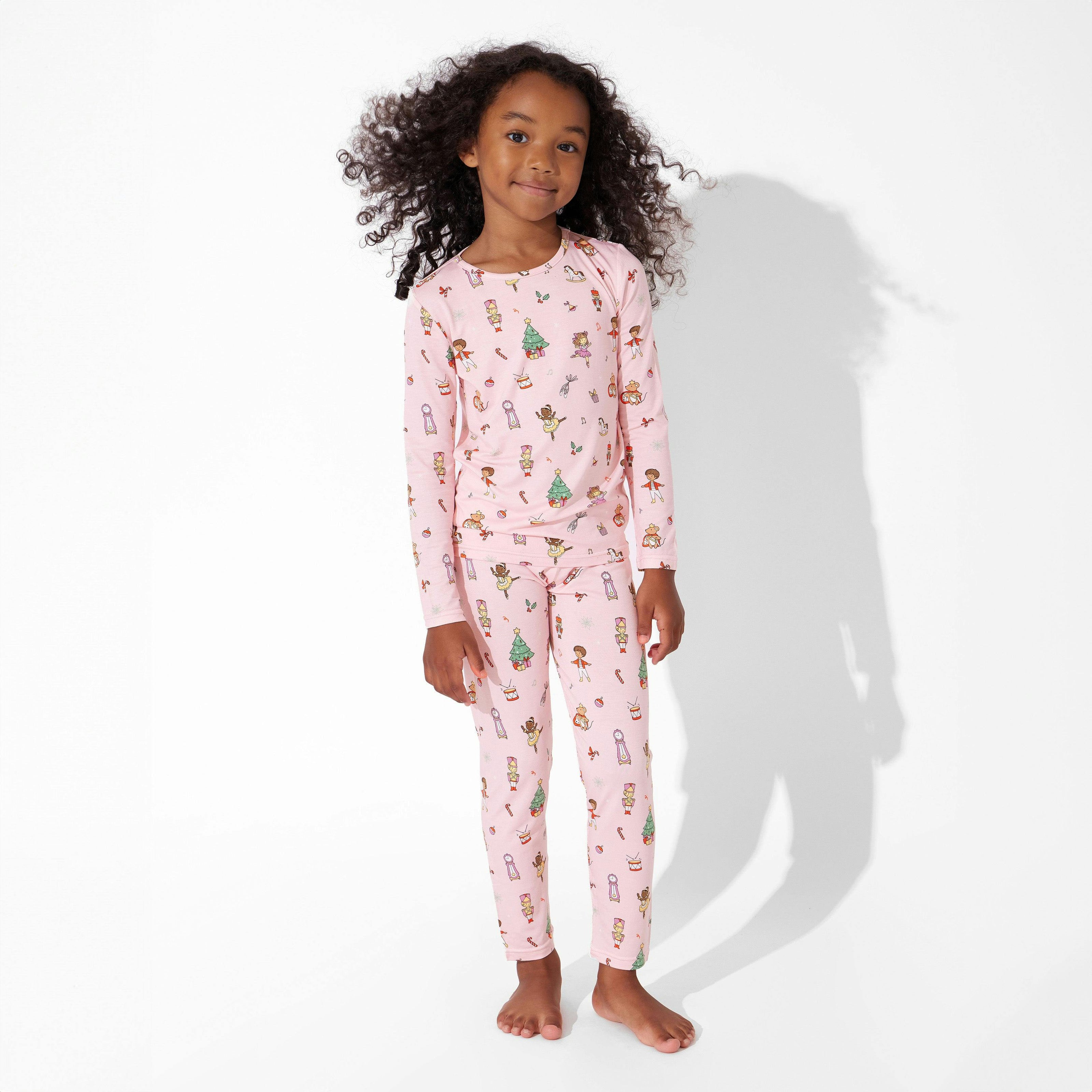 Nutcracker Pink Bamboo Kids Pajamas