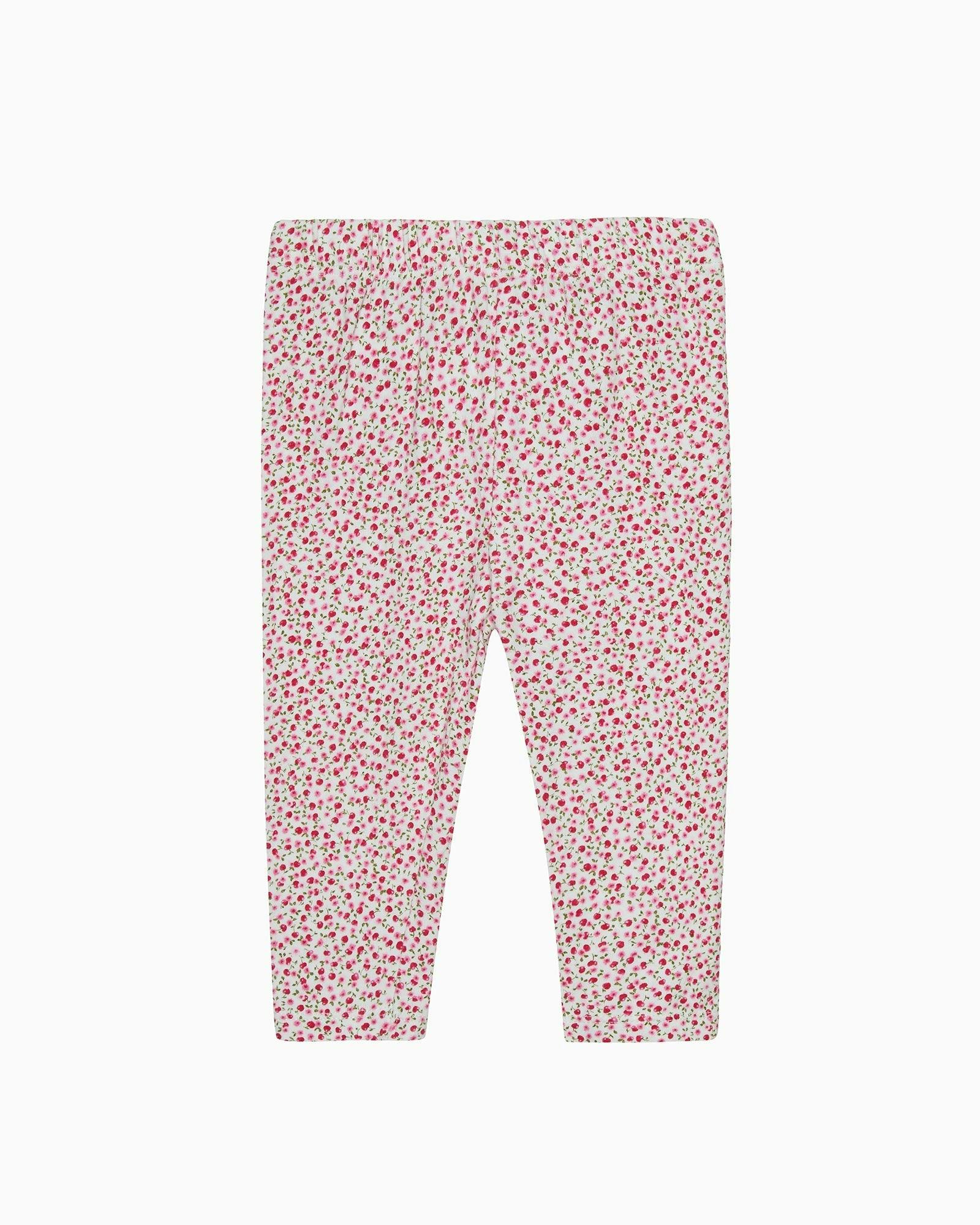 Baby Leggings in Red Cherry Floral