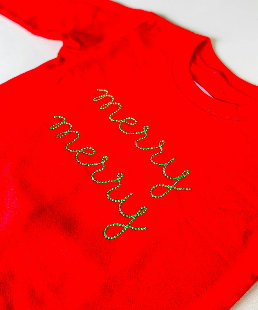 "merry merry" Baby + Little Kid Classic Crewneck Fleece