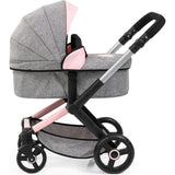 Bayer Design Dolls: Pram Xeo - Grey & Pink