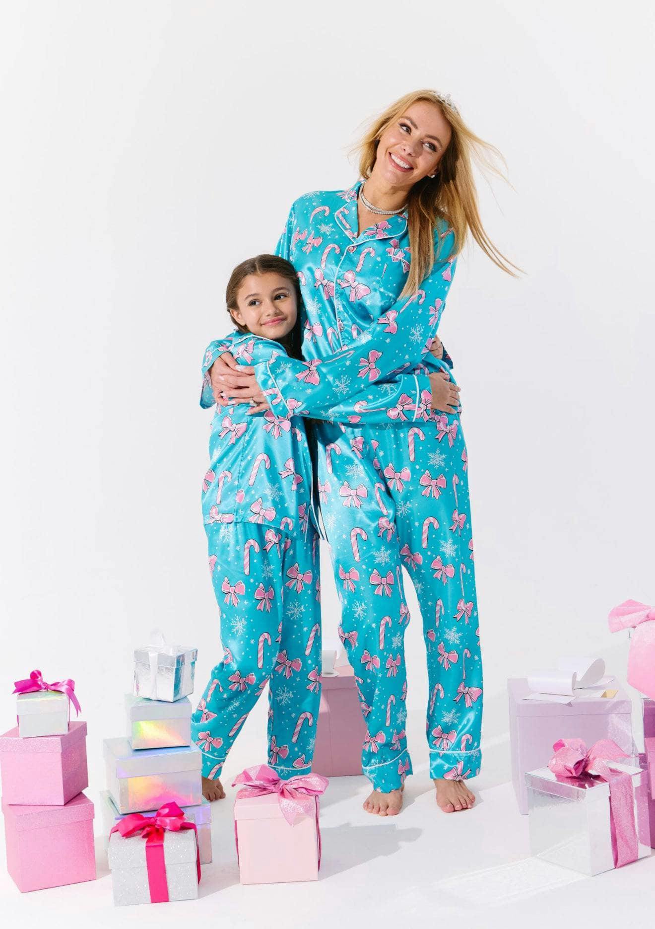 Women's Candy Cane Silk Set