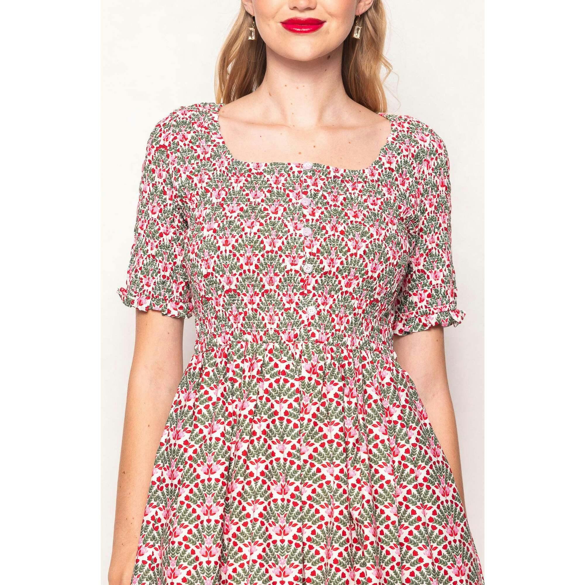 Parker Dress in Floral Fan