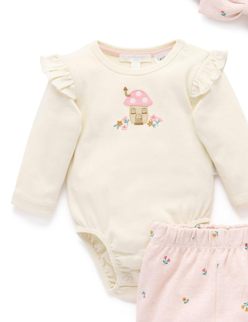 3 Piece Gift Set Sweet Pea Print