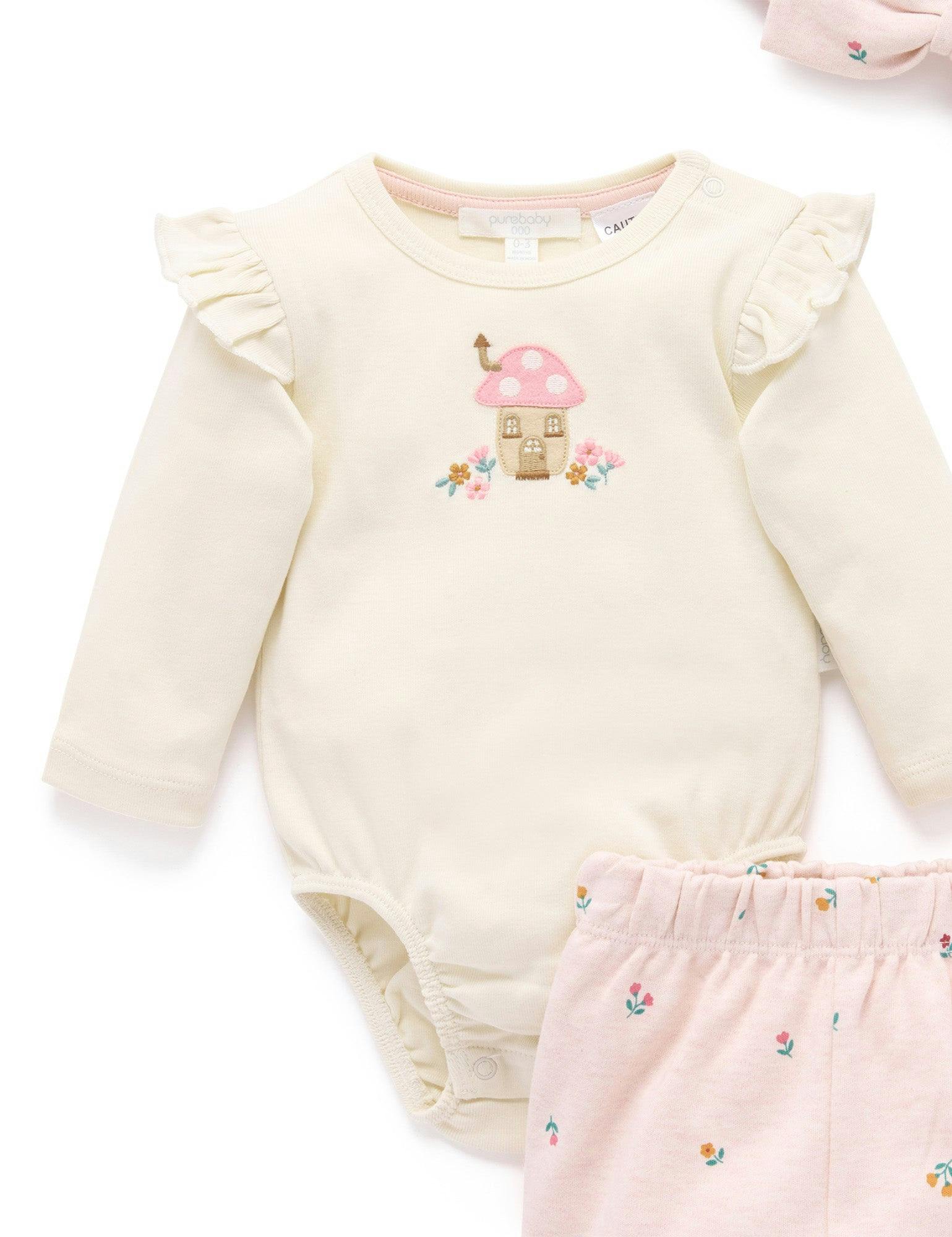 3 Piece Gift Set Sweet Pea Print