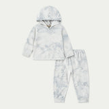 Marble Stripe Rib Hoodie and Jogger Set
