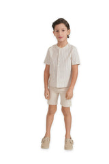 Shirt In Cotton Striped Fabric