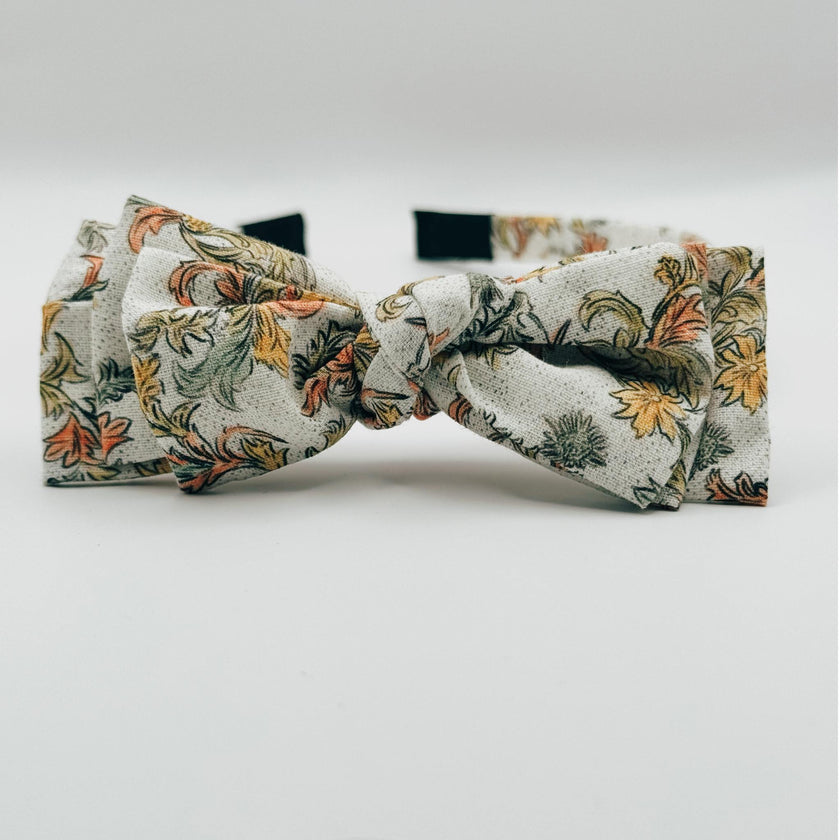 Three Little Bows Headband | Mustard Sage Bloom