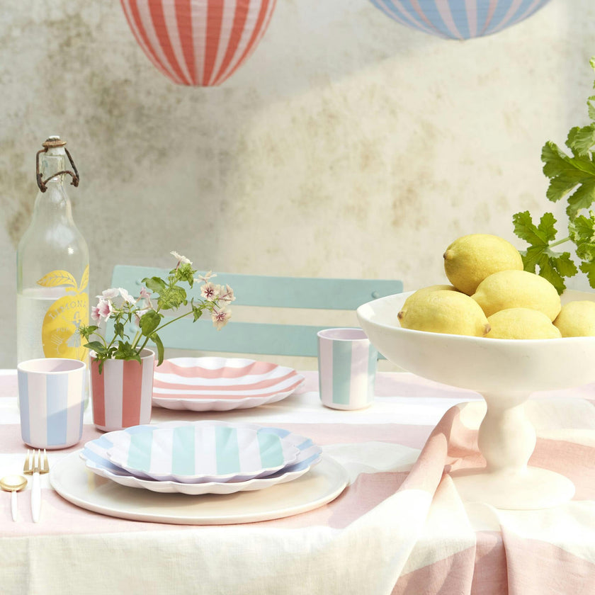 Stripy Reusable Bamboo Small Plates