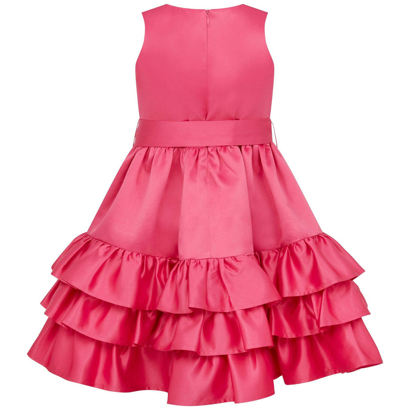 Arabella Frill Satin Party Dress