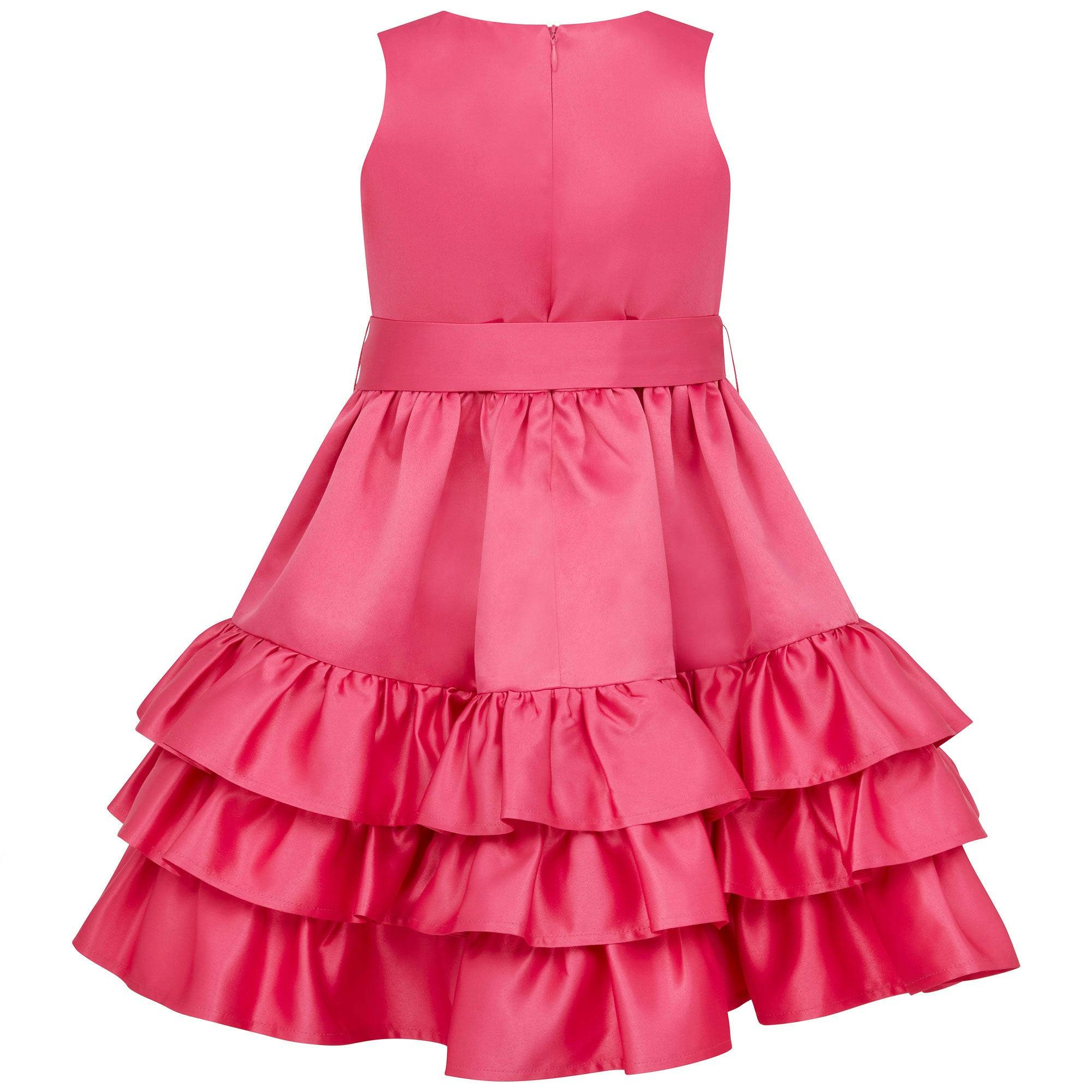 Arabella Frill Satin Party Dress