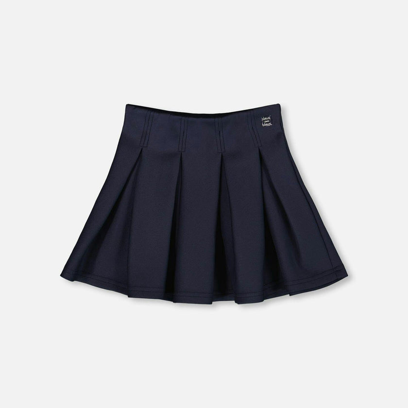 Pleated Milano Skirt Navy Blue