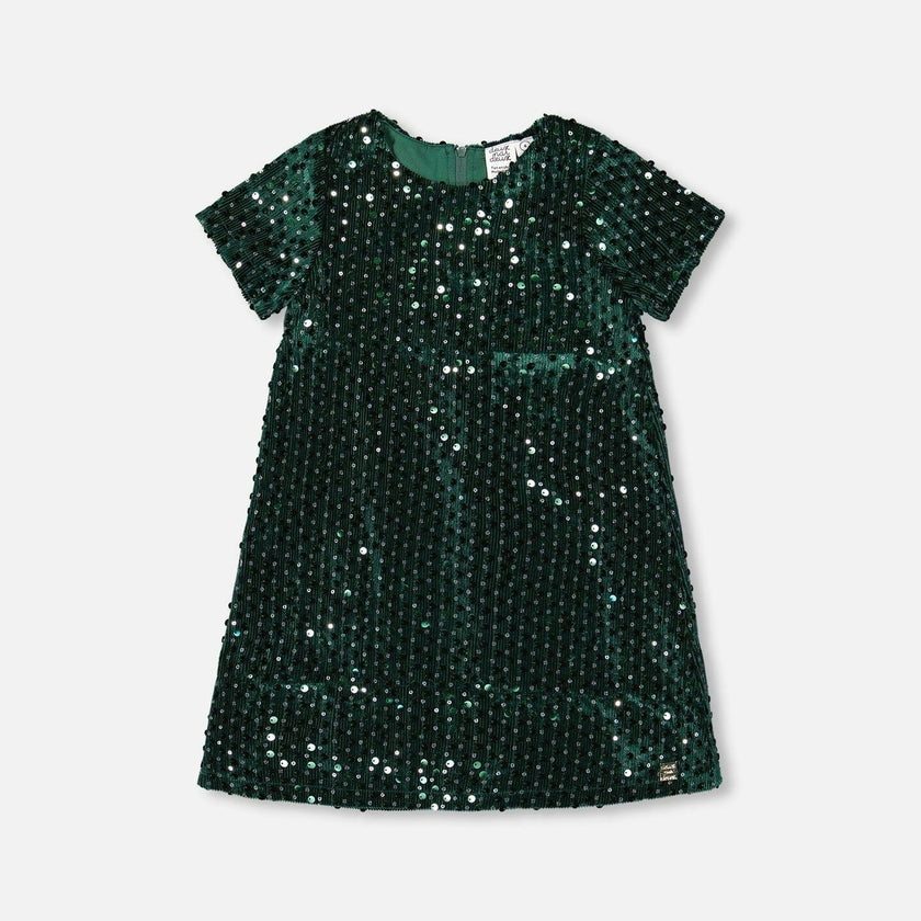 Velvet Short Sleeve Dress