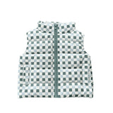 Boys Puffer Vest in Fern Checkered