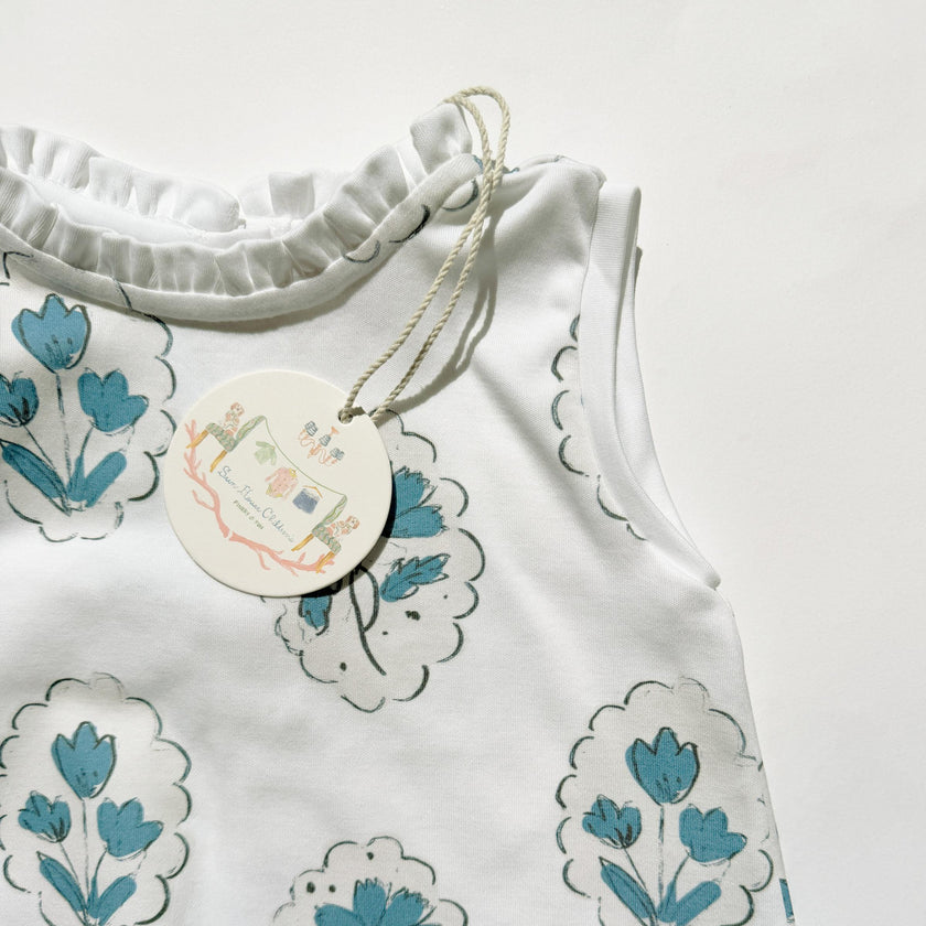 Dashwood Set | Tunic Top and Shorts | Medallion Flower White