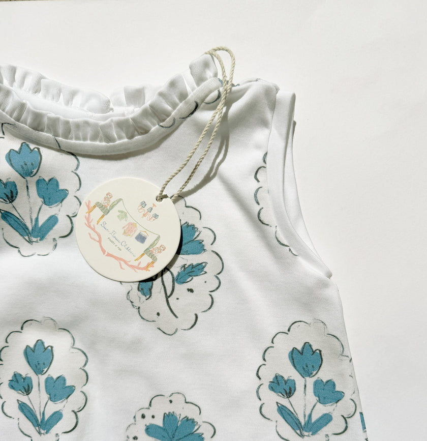 Dashwood Set | Tunic Top and Shorts | Medallion Flower White