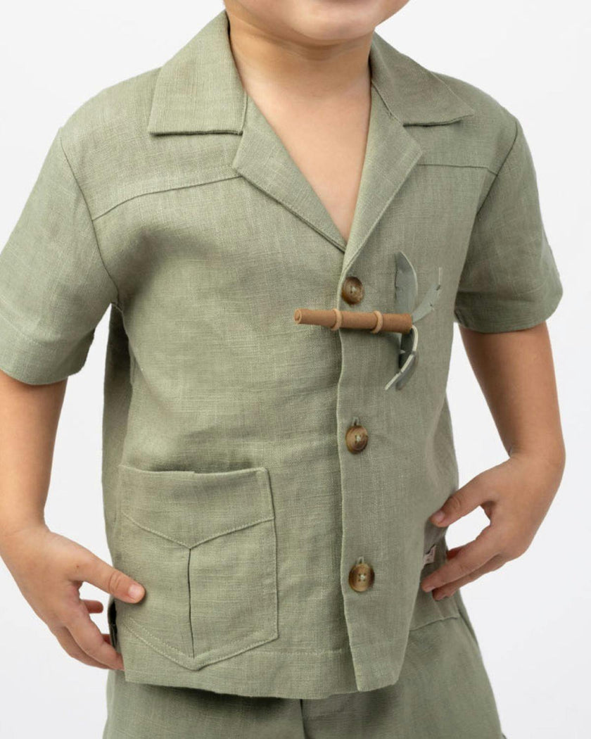 Sina Clip | Palm Tree | Green Bay Leather