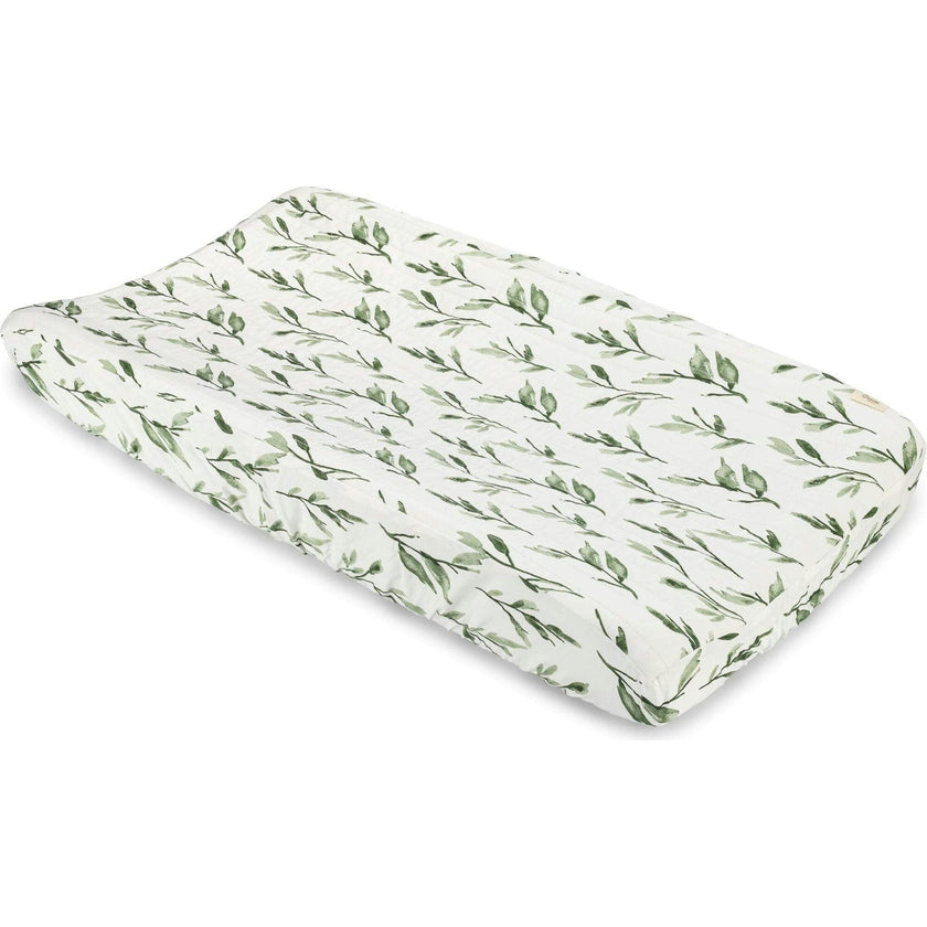 Parker Green Leaf Changing Pad Cover