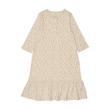 Printed Gauze 3-Quarter Sleeve Dress