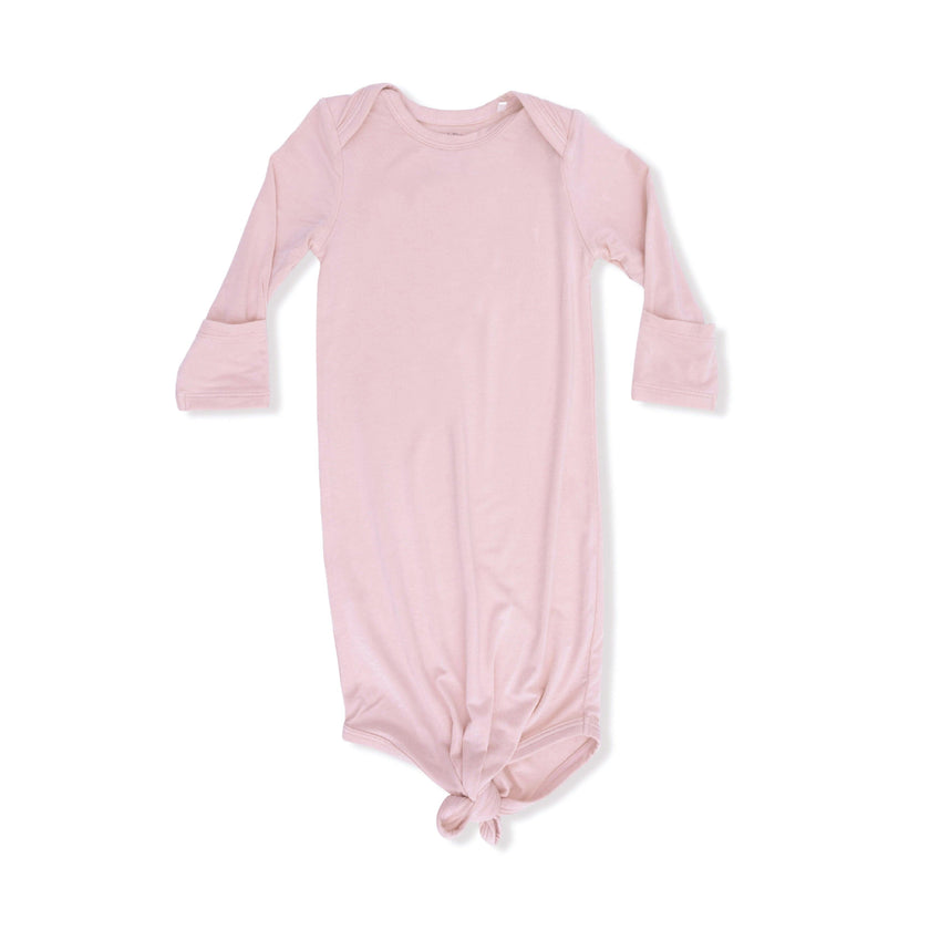 Solid Peachskin - Knotted Gown and Headband