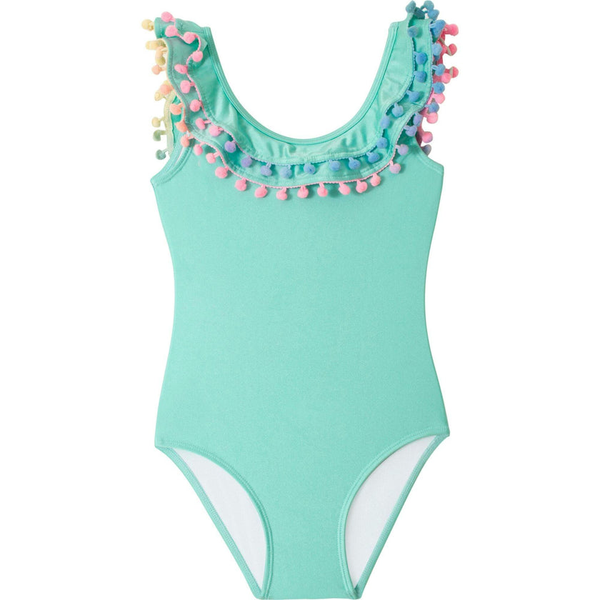 Seashore Pom Pom One Piece, Turquoise