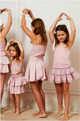 Sofia Heart Bow Lace Mini - Ballet Pink