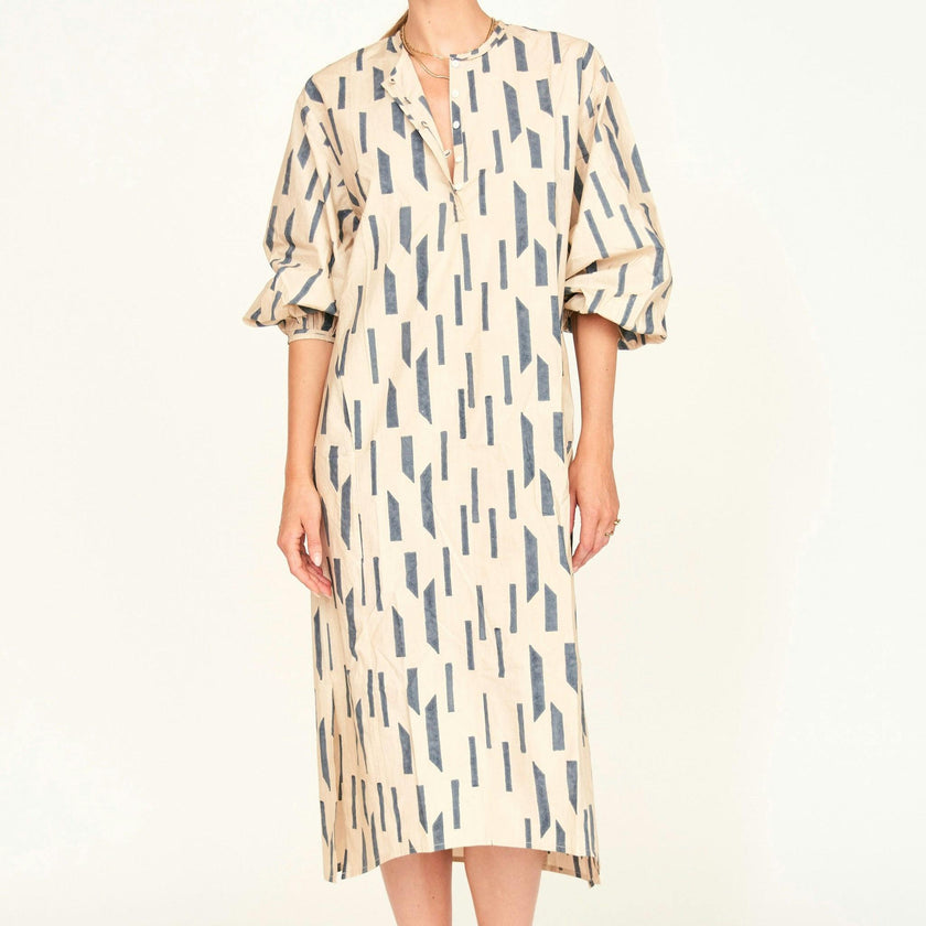 Kona Caftan in Parchment Rainfall