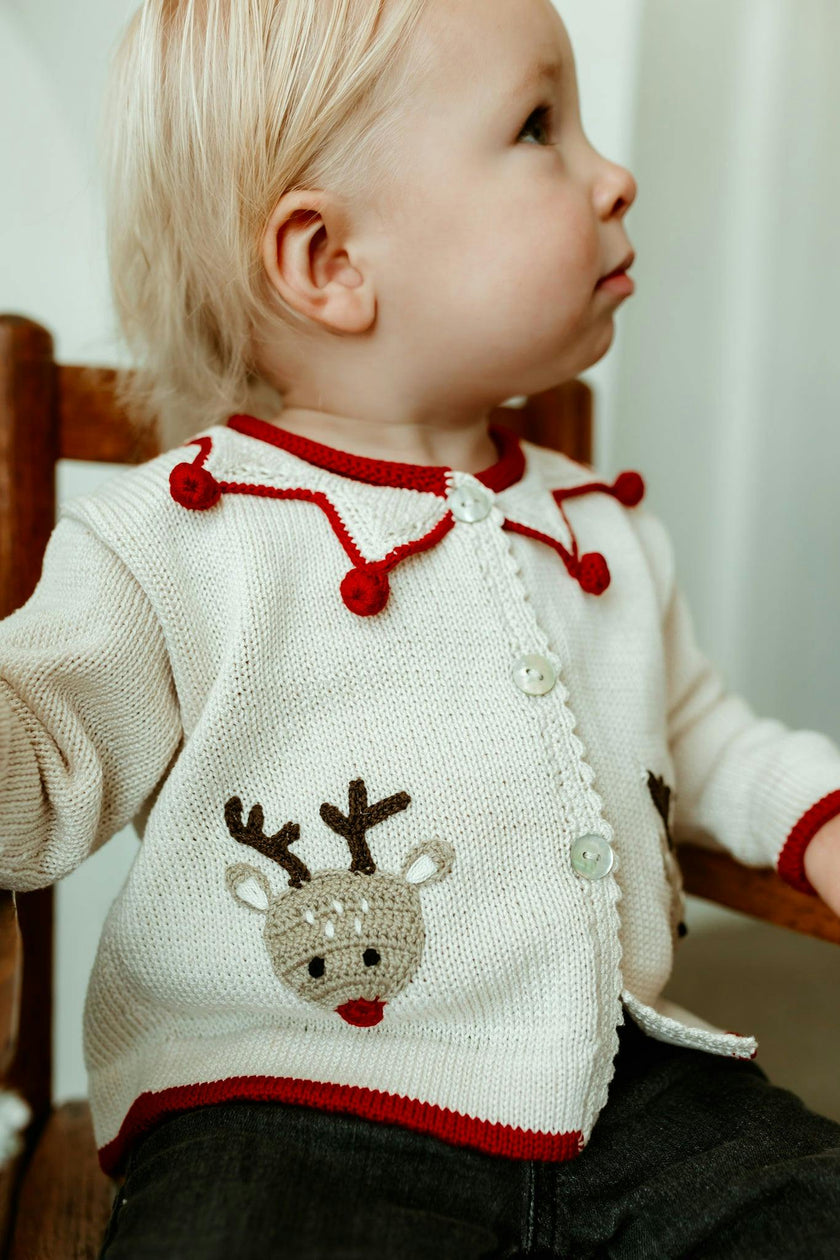 Knit Reindeer Cardigan