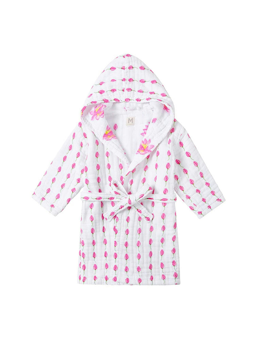 Certified Organic Muslin Reversible Bath Robe
