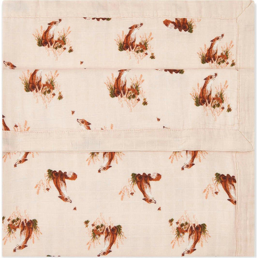 Floral Big Lovey Three-Layer Muslin Blanket