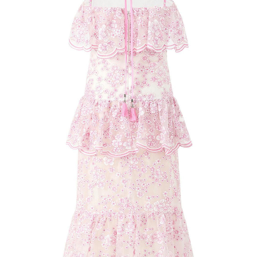 Eliza Embroidered Midi Dress