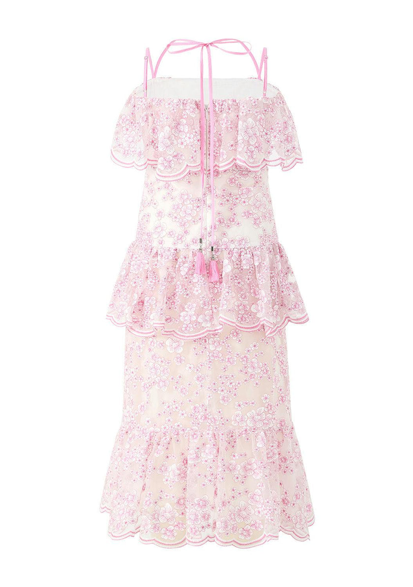 Eliza Embroidered Midi Dress