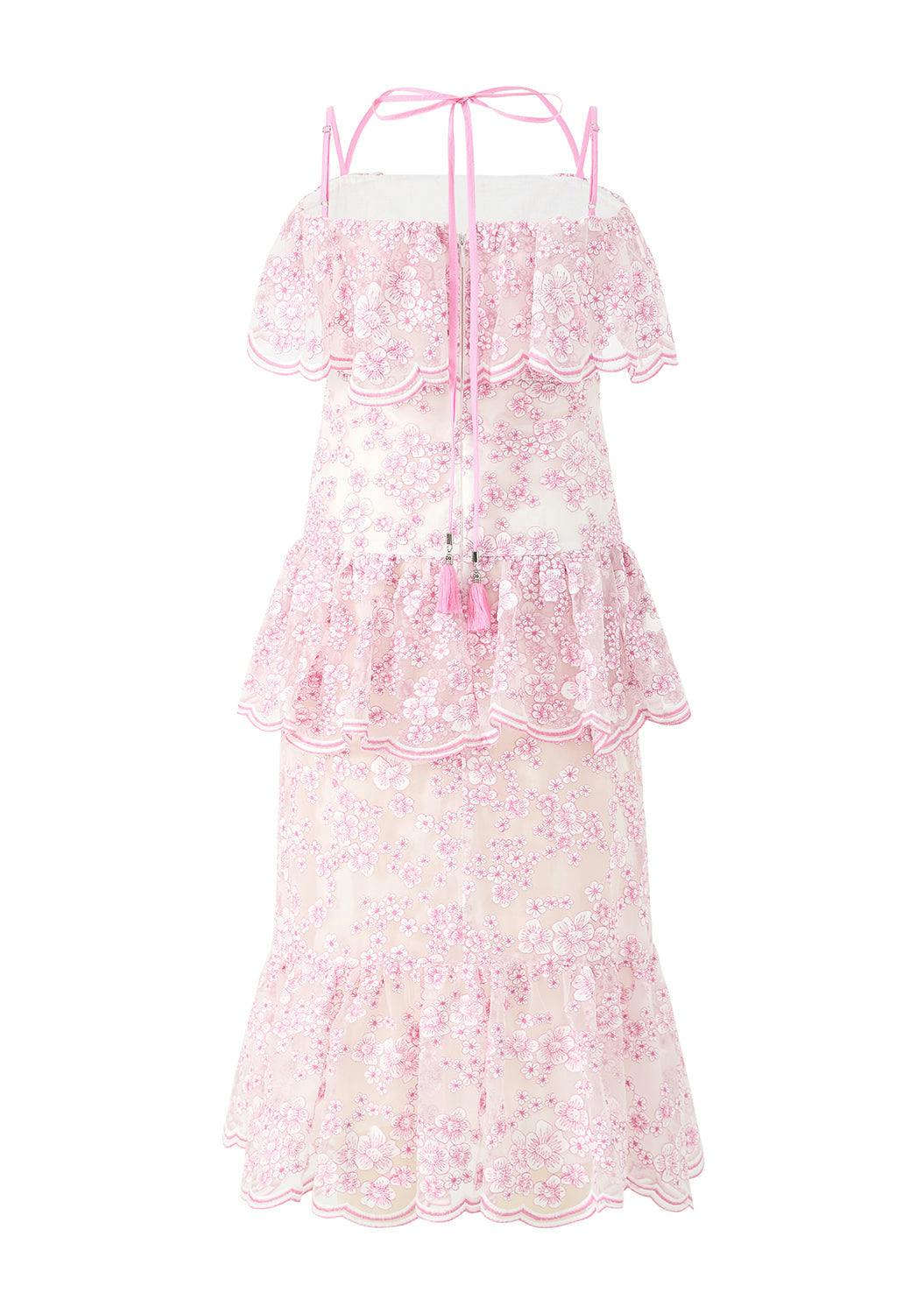 Eliza Embroidered Midi Dress
