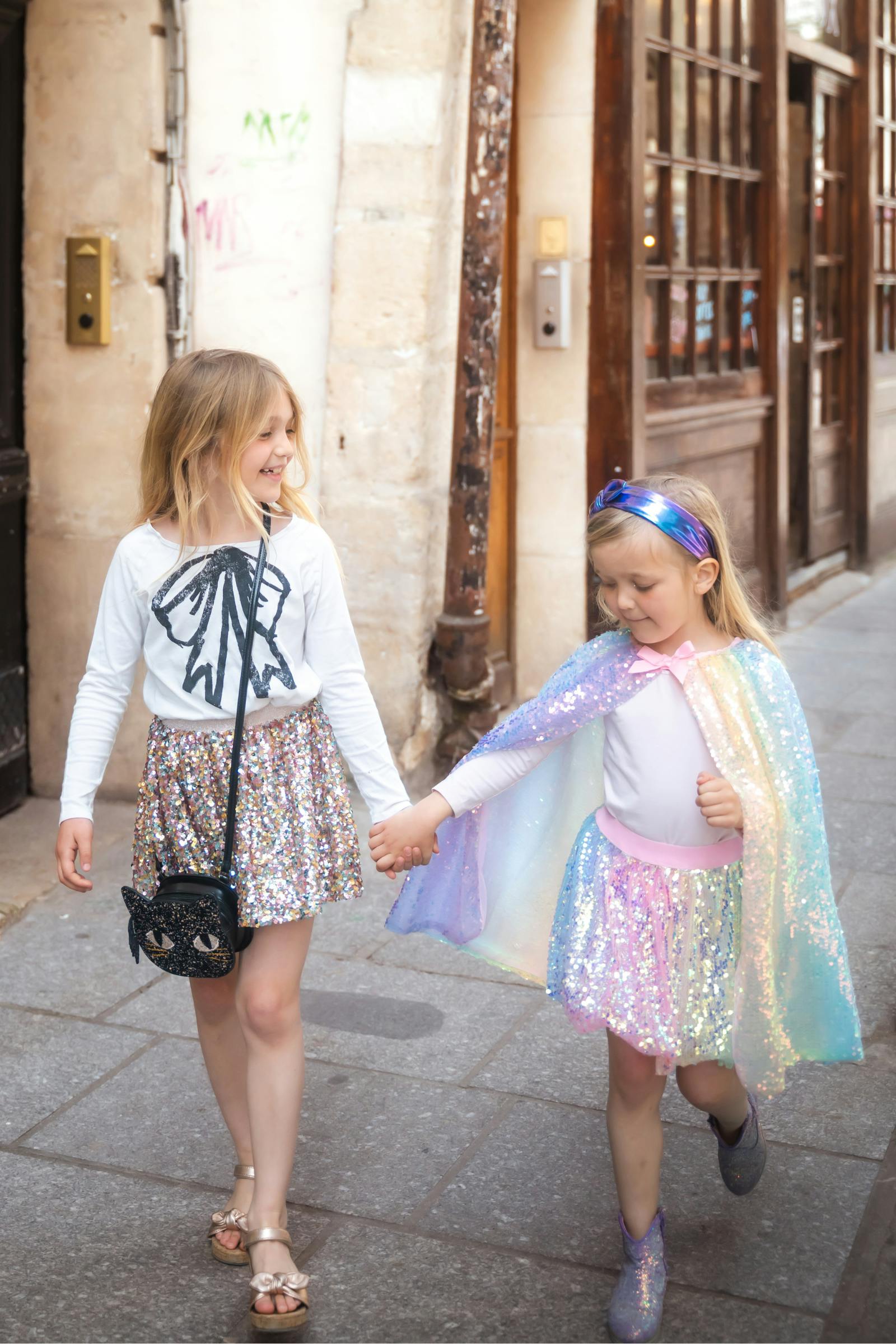 Sequins Skirt with Elastic Waistband