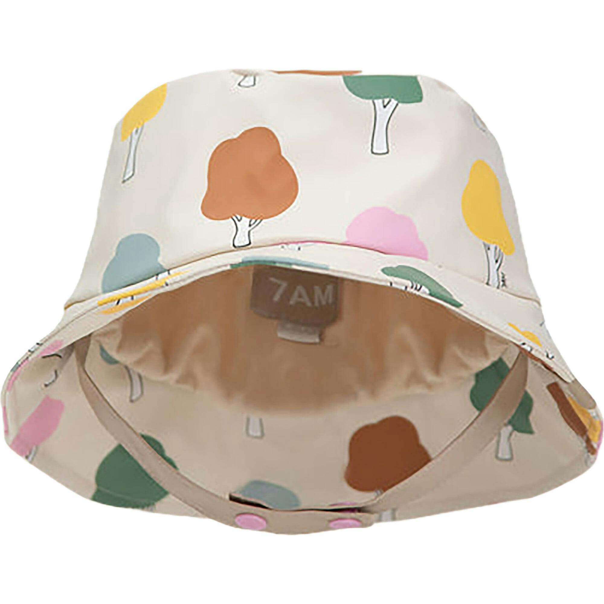 Tree Print Chin Strap Rain Bucket Hat