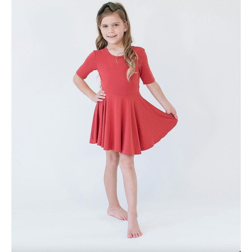 Quarter Sleeve Twirl Dress