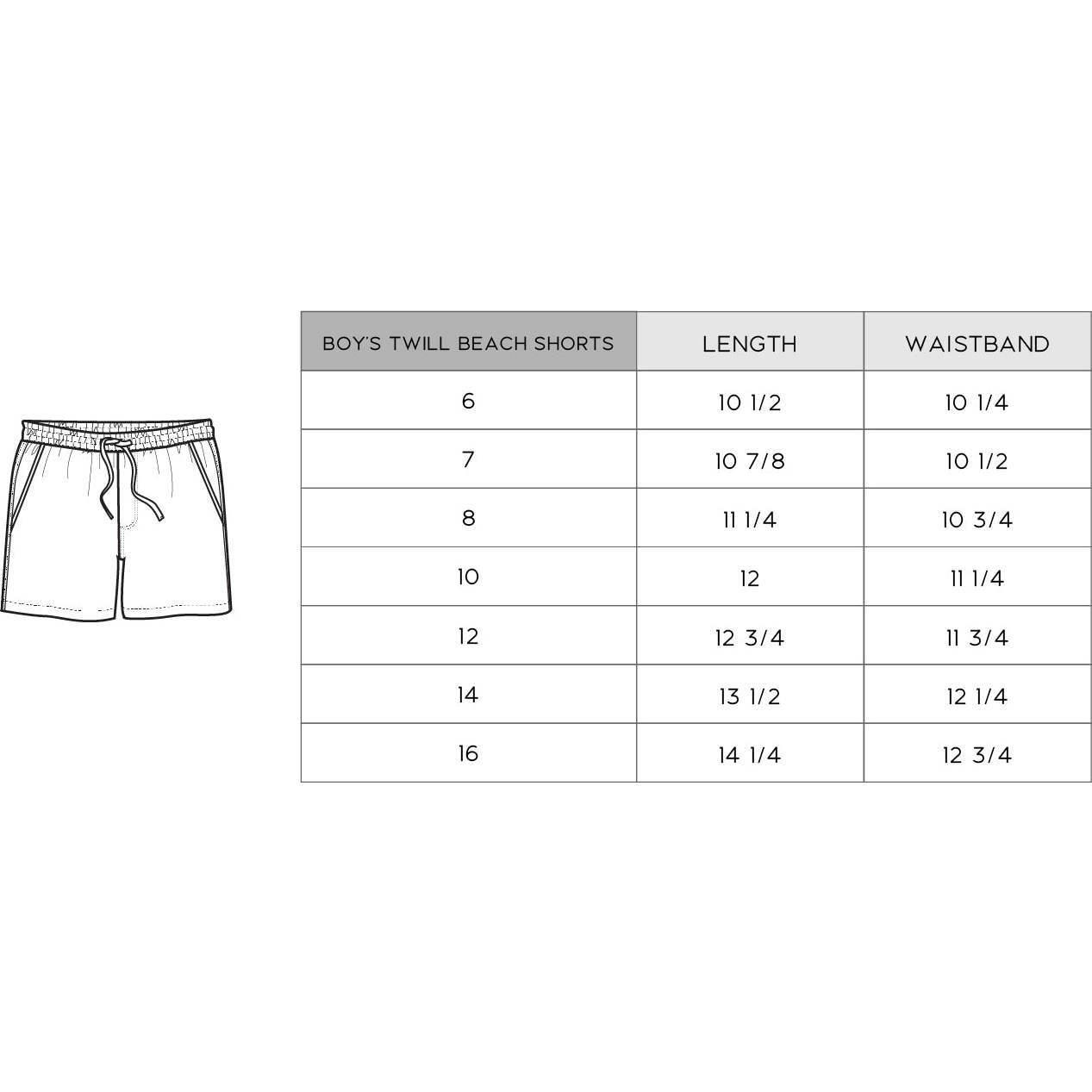 Boy's Twill Beach Shorts