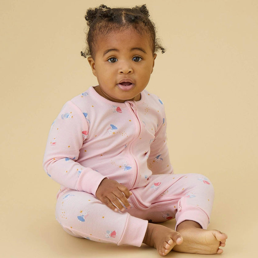 Enchanted Bunnies Clever Zip Romper