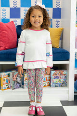 Knit Tunic Set with Flowers
