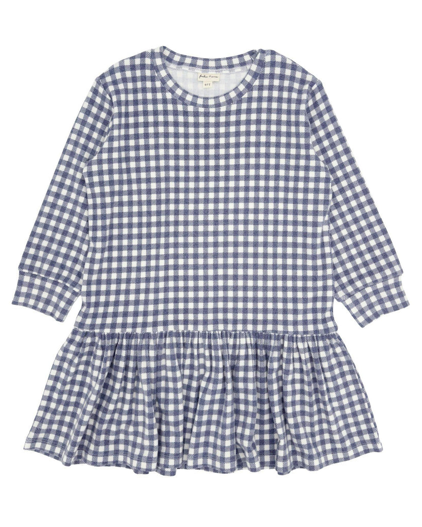 Jules Gingham Hacci Dress - Crown Blue